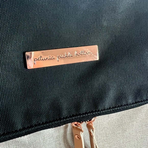 Petunia Pickle Bottom Diaper Bag Pivot Pack in Black and Sand - Picture 3 of 11